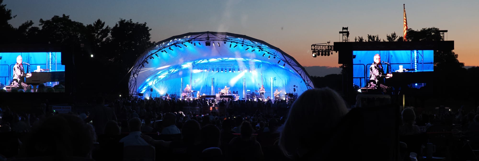 outdoor concert venue at sunset Cincinnati